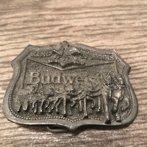 Budweiser Clydesdales beer belt buckle MINT